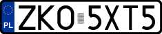 License plates of Poland, Regular car plates