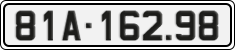 License plate of Vietnam, Cars