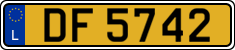 License plate of Luxembourg, 2003 year system