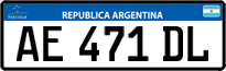 License plate of Argentina, Cars (Mercosur, AB 123 CD)