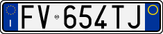 License plate of Italy, Cars (1994 year series)