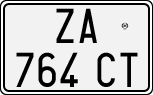 License plate of Italy, Cars (1994 year series)