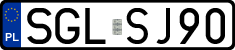 License plates of Poland, Regular car plates