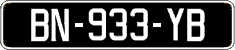 French license plate, SIV (oldtimers)