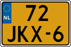 License plate of the Netherlands, Cars
