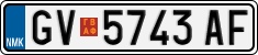 License plate of North Macedonia, Regular plates (2012)