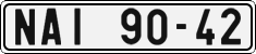 License plate of the Czech Republic, Cars (1960)
