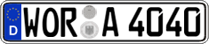 German license plate, Regular plates