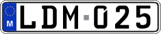 License plate of Malta, Regular plates (ABC 123)