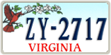 Virginia, Specialty plates (AB-1234)