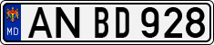 License plate of Moldova, Cars (1992)