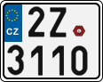 License plate of the Czech Republic, Motorcycles (2001)