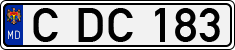 License plate of Moldova, Cars (1992)