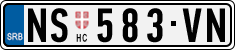 License plate of Serbia, Cars