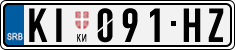 License plate of Serbia, Cars
