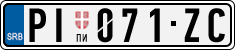License plate of Serbia, Cars