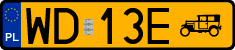 License plates of Poland, Oldtimers