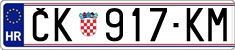 License plate of Croatia, Regular plates