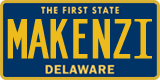 Delaware, Vanity Plates