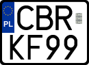 License plates of Poland, Special vehicles and motorcycles
