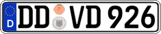 German license plate, Regular plates