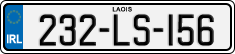 License plate of Ireland, Regular plates