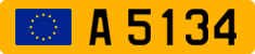 License plate of Luxembourg, 1966 year system