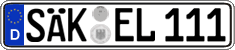 German license plate, Regular plates