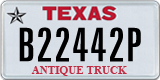 Texas, Specialty plates (A12345B)