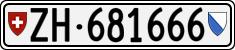 License plate of Switzerland, Cars