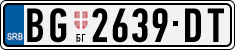 License plate of Serbia, Cars