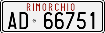 License plate of Italy, Trailers (1994 year series)