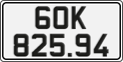 License plate of Vietnam, Cars