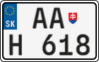 License plate of Slovakia, Oldtimers