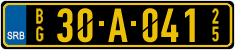 License plate of Serbia, Diplomatic