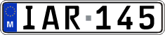 License plate of Malta, Regular plates (ABC 123)