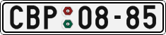 License plate of the Czech Republic, Cars (1960)