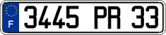 French license plate, FNI
