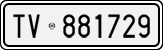 License plate of Italy, Cars (1927 year series)