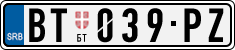 License plate of Serbia, Cars