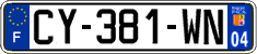 French license plate, SIV (ordinary)