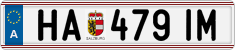 License plate of Austria, Regular plates
