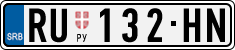 License plate of Serbia, Cars