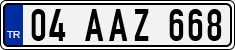 License plate of Turkey, Regular plates