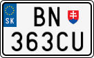 License plate of Slovakia, Motorcycles