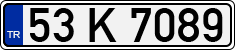 License plate of Turkey, Regular plates