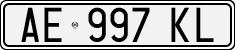 License plate of Italy, Cars (1994 year series)