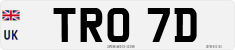 License plate of the United Kingdom, 1963 year system