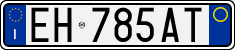 License plate of Italy, Cars (1994 year series)