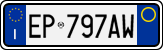 License plate of Italy, Cars (1994 year series)